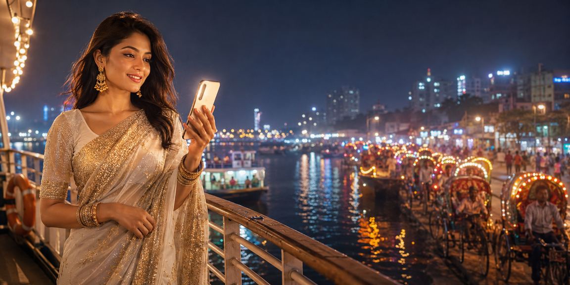 ঢাকায় মোবাইলে ক্যাসিনো গেম খেলছেন একজন বাংলাদেশি ব্যবহারকারী